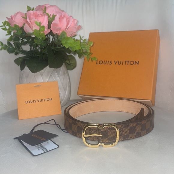 ❌SOLD❌ New Louis Vuitton Women’s Mini Damier Ebene 25MM Belt Size 90❣️ - Picture 7 of 15